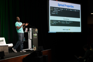 Photo of Ben Ilegbodu, Eventbrite at Node Summit 2018