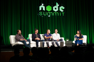 Photo of Panel discussion ‘NODE.JS and the Frameworks of the Web’ at NODE Summit